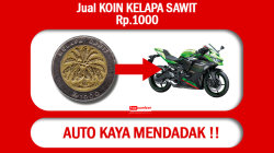 Laku hingga Rp100 Juta Koin Kelapa Sawit 1993 Jual ke Kolektor Uang Kuno dapat Kawasaki Ninja ZX-25R