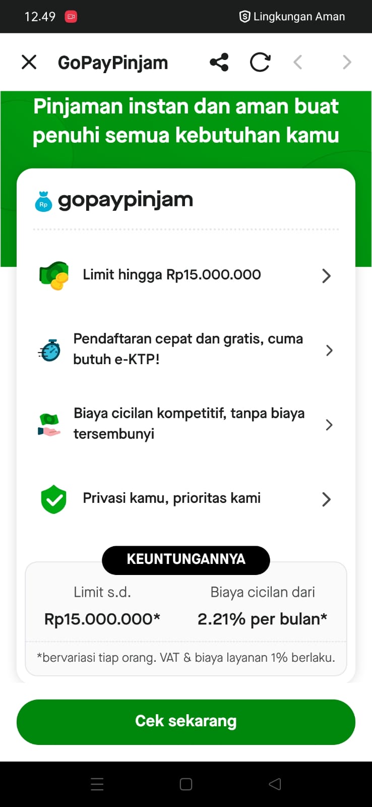 Ilustrasi GoPay Pinjam