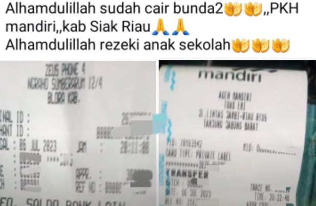 Bukti Pencairan PKH Tahap 3 Juli 2023