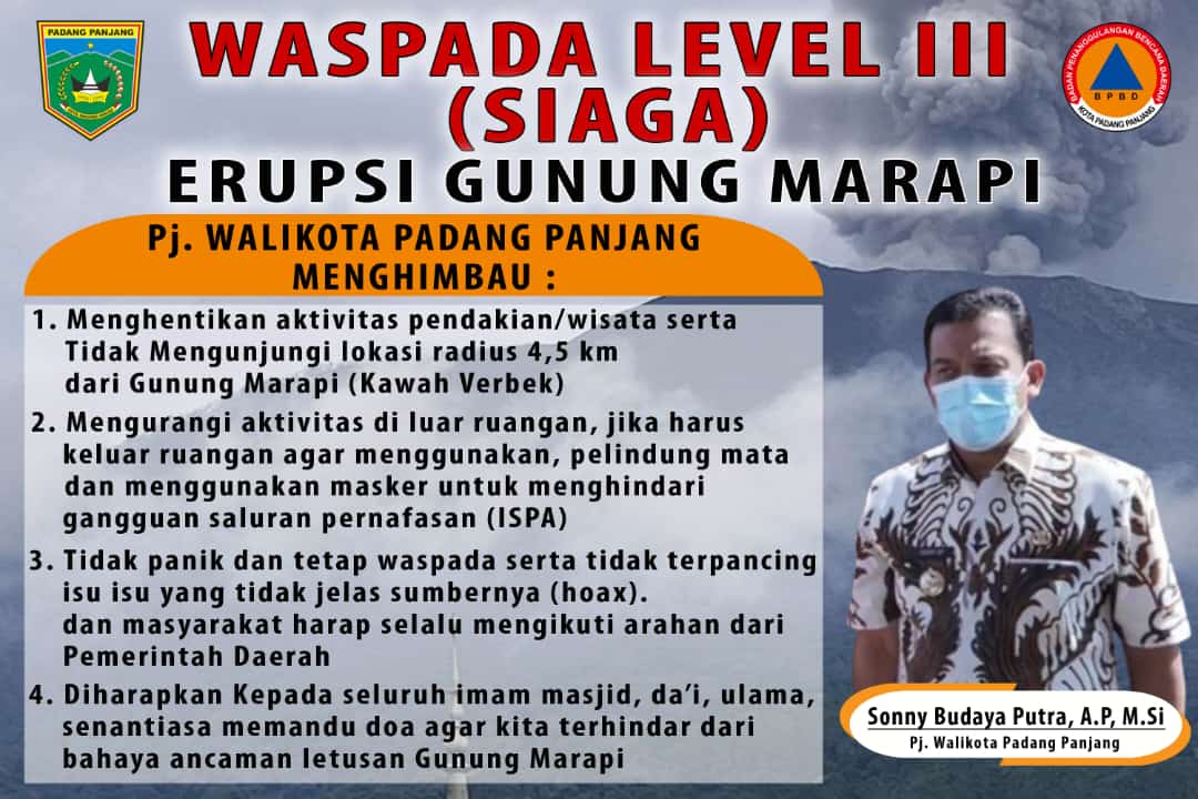 Status Gunung Marapi Level Siaga, Ini Himbauan PJ Wali Kota Padang ...