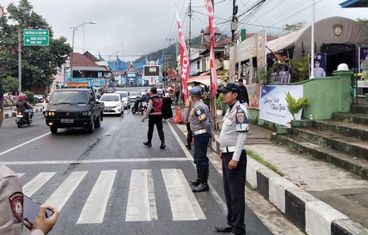 Arus Lalu Lintas Liburan Natal di Padang Panjang Lancar dan Terkendali