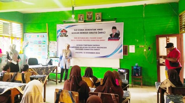 DPD HNSI Sumbar Gelar Uji Coba Program Makan Bergizi Gratis di SDN 29 Purus Padang