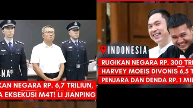 Harvey Moeis Dihukum 6,5 Tahun Penjara, Warganet Bandingkan dengan Hukuman Koruptor di Tiongkok