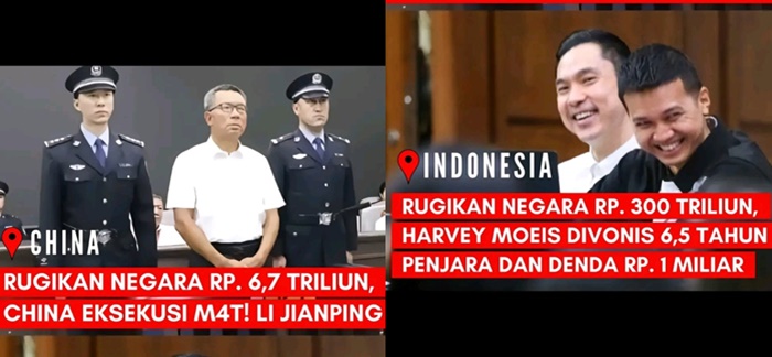 Harvey Moeis Dihukum 6,5 Tahun Penjara, Warganet Bandingkan dengan Hukuman Koruptor di Tiongkok