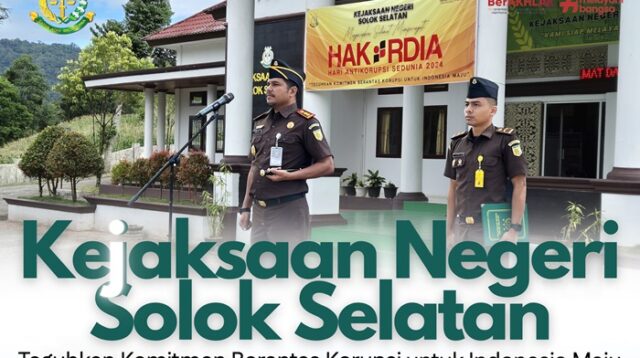 Kajari Solok Selatan Bacakan Amanat Kajagung RI Pada Puncak Hakordia 2024