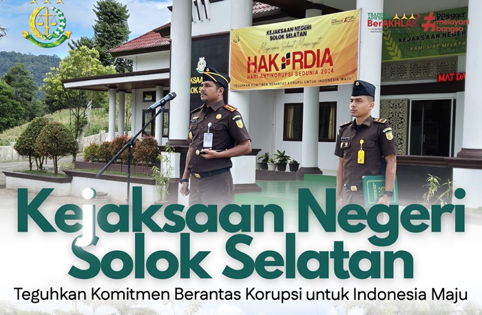 Kajari Solok Selatan Bacakan Amanat Kajagung RI Pada Puncak Hakordia 2024