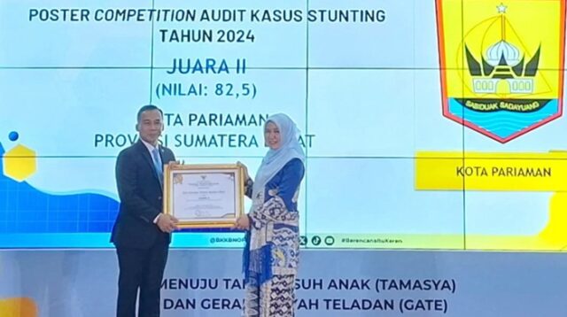 Kota Pariaman Raih Juara 2 dalam Kompetisi Poster Audit Kasus Stunting Nasional