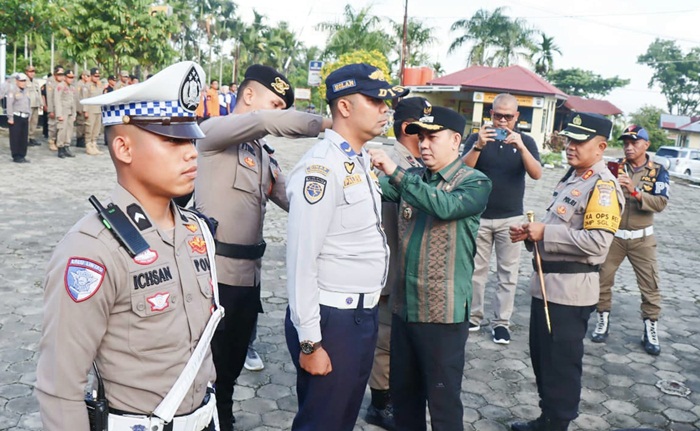 Pj Wako Sawahlunto dan Kapolres Pimpin Apel Operasi Lilin 2024