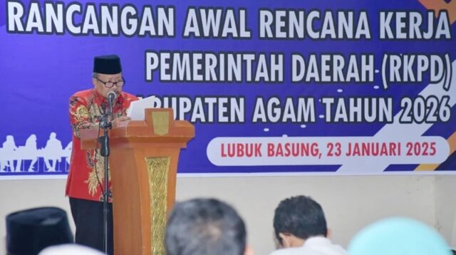 Bupati Agam Tekankan Pentingnya Penyusunan RKPD 2026 yang Lebih Cermat dan Terukur