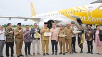 Gubernur Sumbar Sambut Penerbangan Perdana Scoot Airlines Rute Padang-Singapura