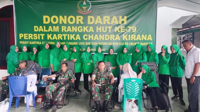 HUT ke-79 Persit, Dandim 0304Agam Berbagi Darah Berbagi Kehidupan