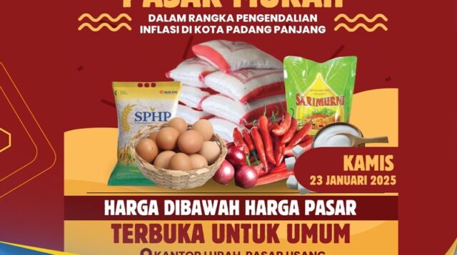 Harga Cabai Merah Melonjak, Pemko Padang Panjang Gelar Operasi Pasar Murah