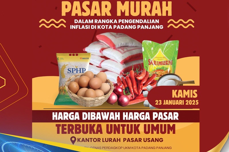 Harga Cabai Merah Melonjak, Pemko Padang Panjang Gelar Operasi Pasar Murah