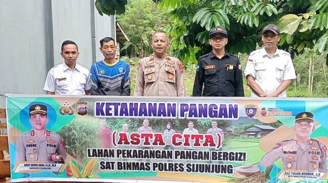 Kasat Binmas Polres Sijunjung AKP Yuliza Herman Ajak Masyarakat Manfaatkan Lahan