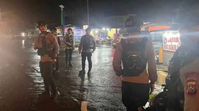 Patroli KRYD Satbrimob Polda Sumbar Cegah Tawuran dan Balap Liar di Kota Padang