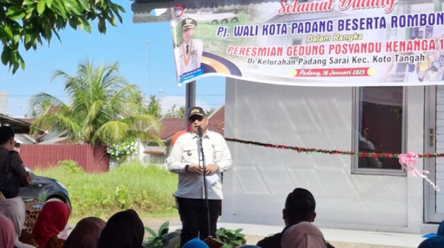 Pj Wali Kota Padang Resmikan Gedung Posyandu Kenanga 13, Perkuat Layanan Kesehatan di Padang Sarai