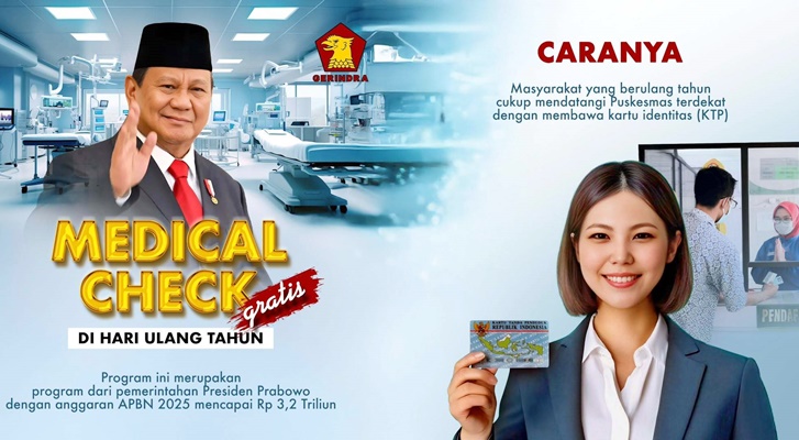 Presiden Prabowo Hadirkan Program Pemeriksaan Kesehatan Gratis Bagi yang Berulang Tahun di 2025