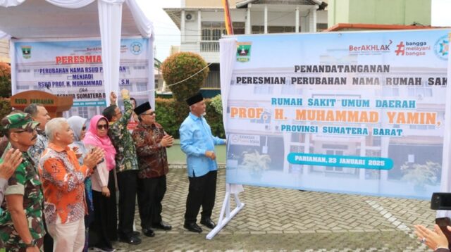 RSUD Pariaman Resmi Berganti Nama Menjadi RSUD Prof. H. Muhammad Yamin, SH