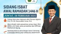 Besok, Kemenag Akan Gelar Sidang Isbat Penentuan Awal Ramadan 1446 H