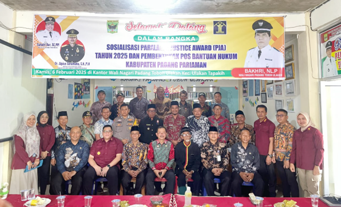 Pemkab Padang Pariaman Sosialisasikan Paralegal Justice Award 2025 Bersama Kemenkumham Sumbar