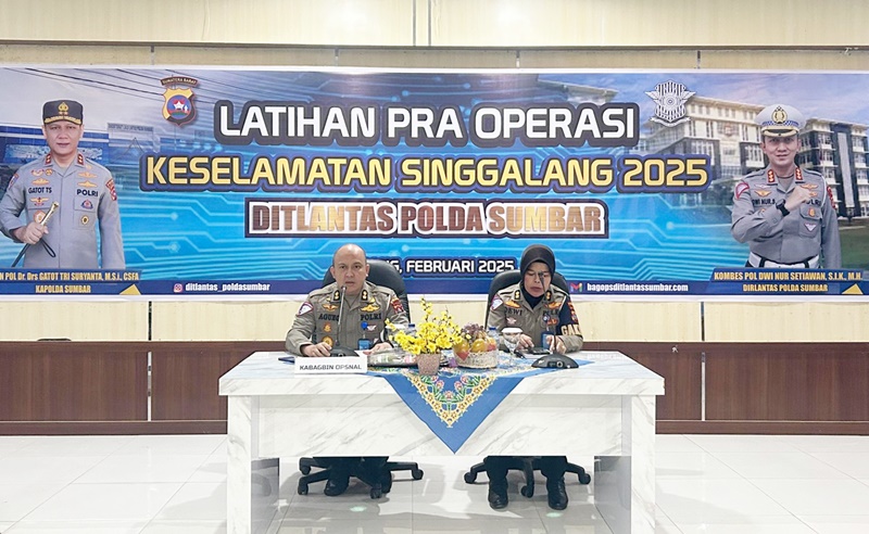 Polda Sumbar Gelar Latihan Pra Operasi Keselamatan Singgalang 2025