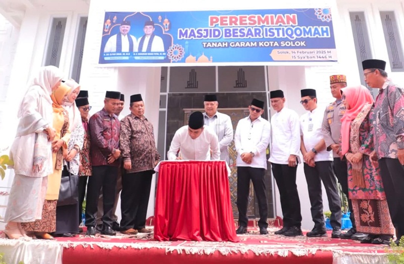 Wali Kota Solok Resmikan Masjid Besar Istiqomah, Ajak Masyarakat Manfaatkan dengan Baik