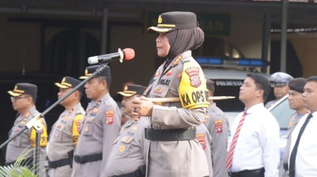 Wujudkan Kamseltibcar Lantas Jelang Idul Fitri, Polresta Bukittinggi Gelar Apel Operasi Keselamatan 2025