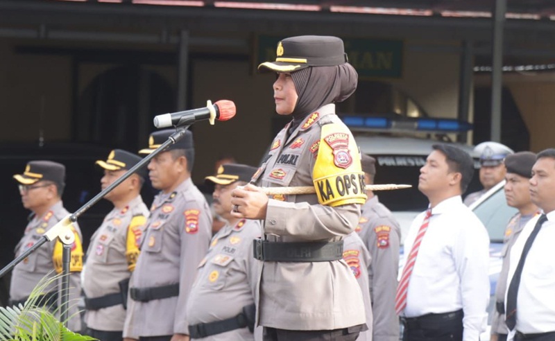 Wujudkan Kamseltibcar Lantas Jelang Idul Fitri, Polresta Bukittinggi Gelar Apel Operasi Keselamatan 2025