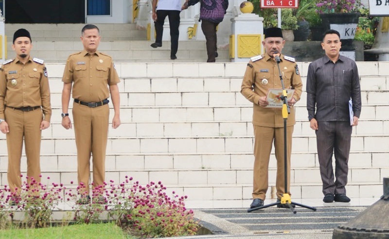 Hari Pertama Bertugas, Bupati Safni Sikumbang Pimpin Apel Perdana di Pemkab Lima Puluh Kota