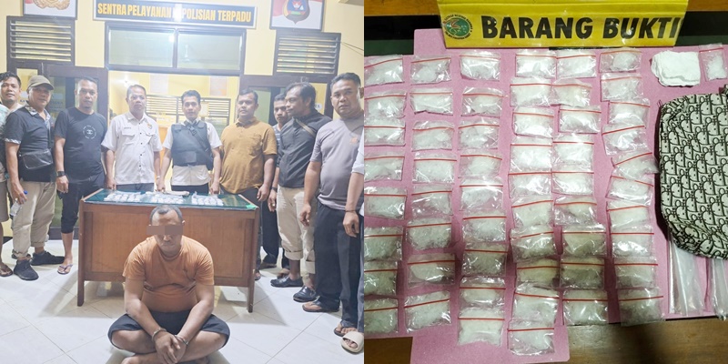 Polres Pasaman Barat Tangkap Pengedar Narkotika di Jorong Silaping, 273 Gram Sabu Diamankan