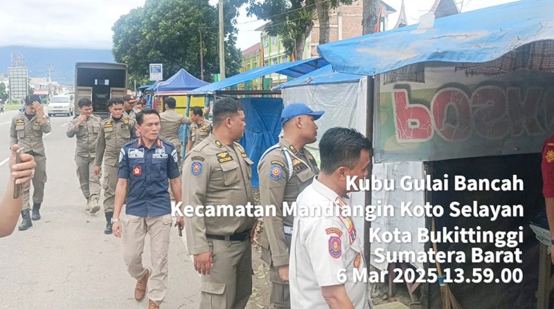 Tegakkan Perda Selama Ramadan, Satpol PP Bukittinggi Razia Warung Kelambu