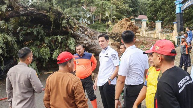 Wali Kota Sawahlunto Riyanda Putra Tinjau Lokasi Pohon Tumbang di Desa Kolok Nan Tuo