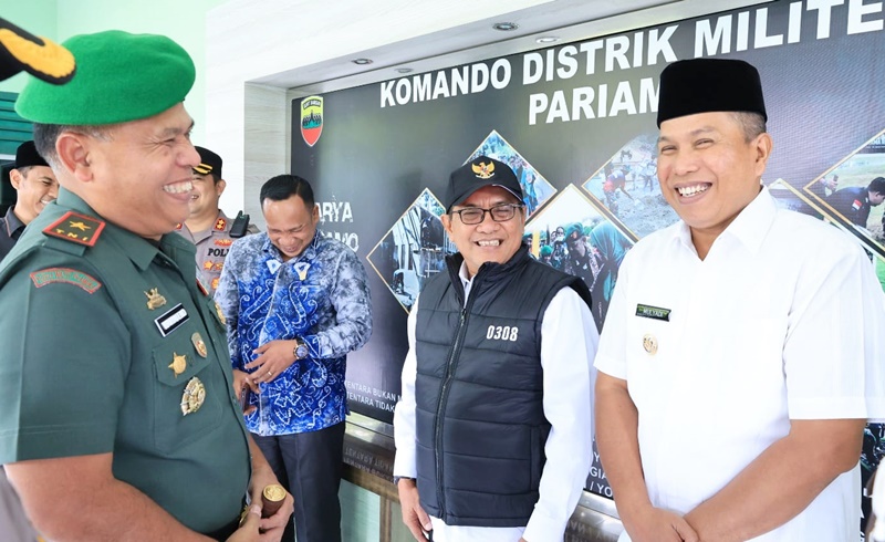 Wawako Pariaman Sambut Kunjungan Danrem 032Wirabraja, Perkuat Sinergi TNI dan Pemda