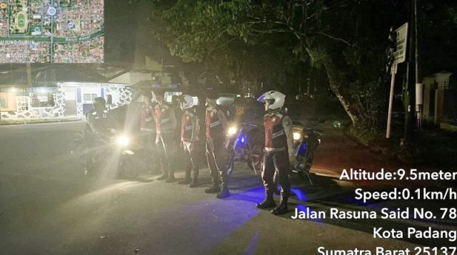 Wujudkan Padang Bebas Tawuran dan Balap Liar, Polda Sumbar Intensifkan Patroli KRYD